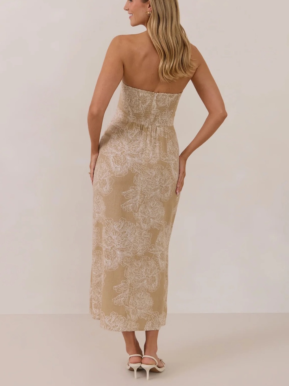 Park & Fifth Vaughn Strapless Dress in Dune - Picture 3 of 6